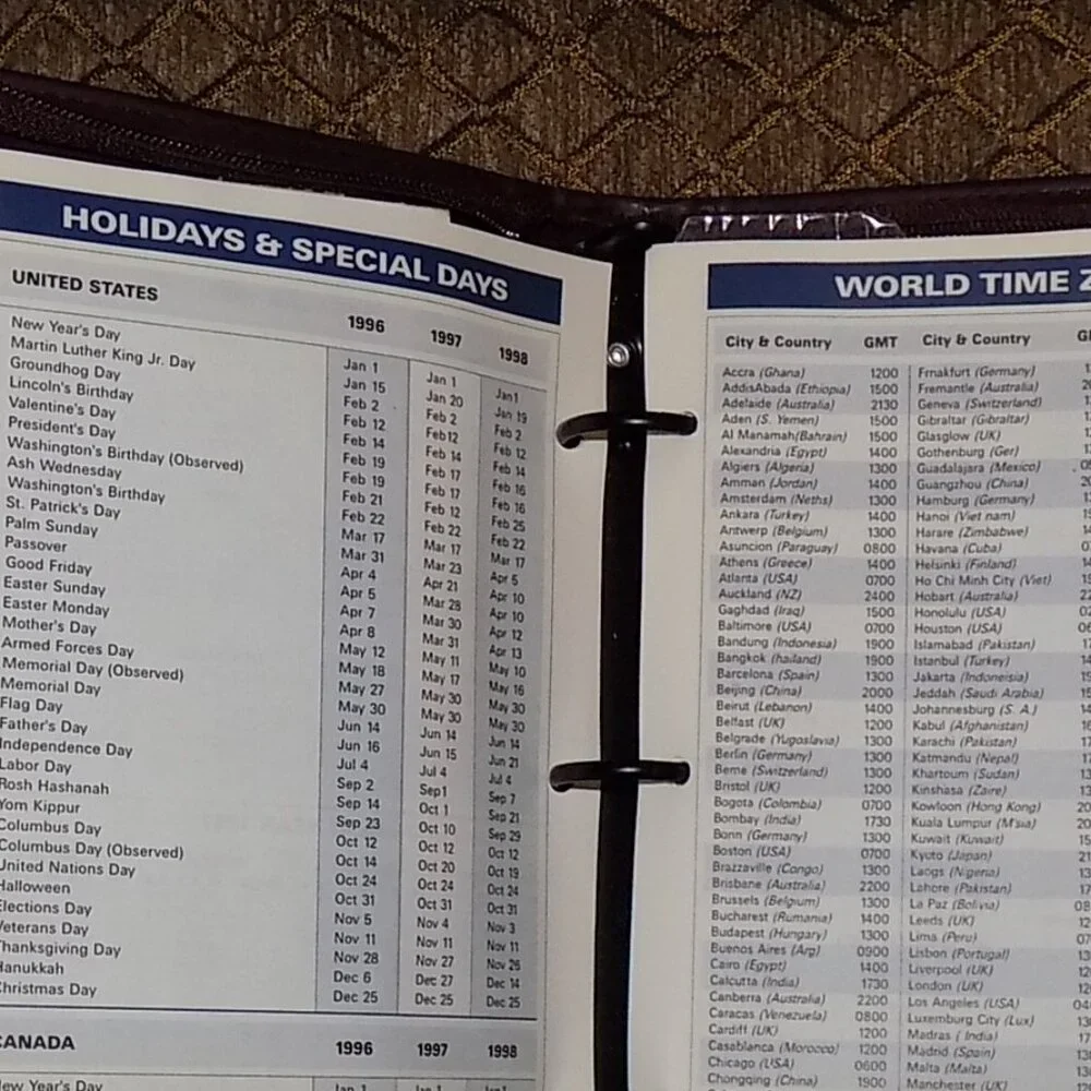 New Wall Street Collection day planner w/ extra note pages